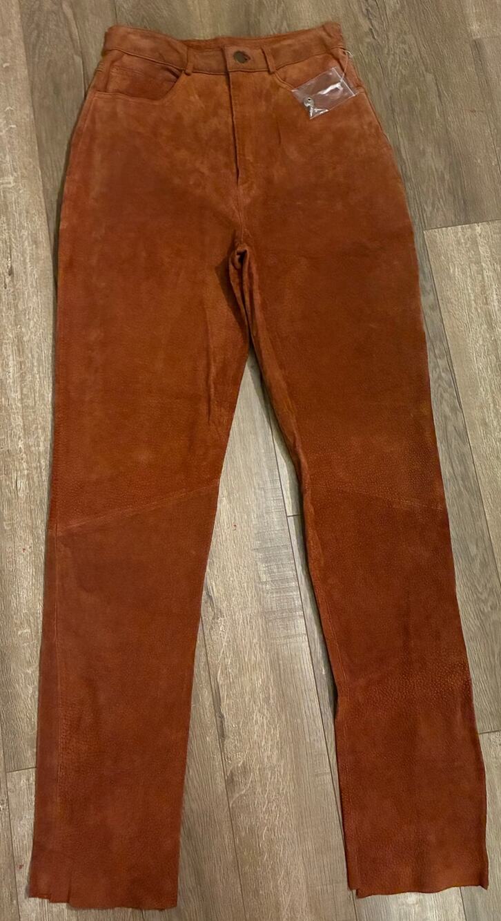 VTG 80s-90s Lew Magram New York Genuine Suede Leather Pants Modern Size XS